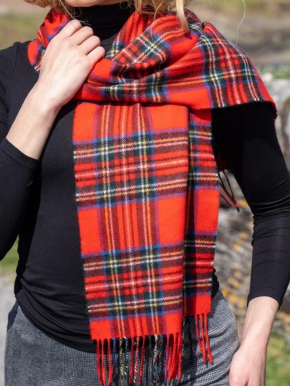 ABERCROMBIE & FITCH tartan plaid large scarf wrap